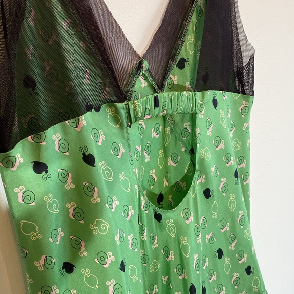 Vintage Hype Green Silk Dress - Picture 6 of 11